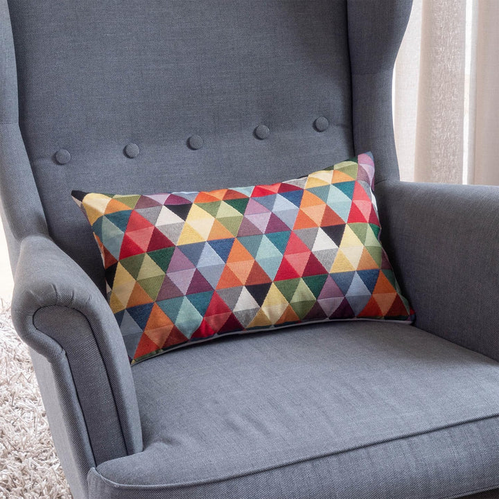 Selfitex 2er Set Bunte Sofakissen mit Füllung und Bezug 30x50, Luxus Sofakissen, farbenfrohes Couchk