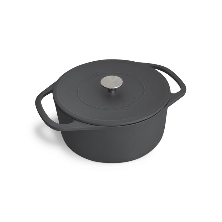 SPRINGLANE Cocotte mit Deckel – Gusseisen Topf Bräter Schmortopf Kochtopf Induktion – 24 cm rund, 4