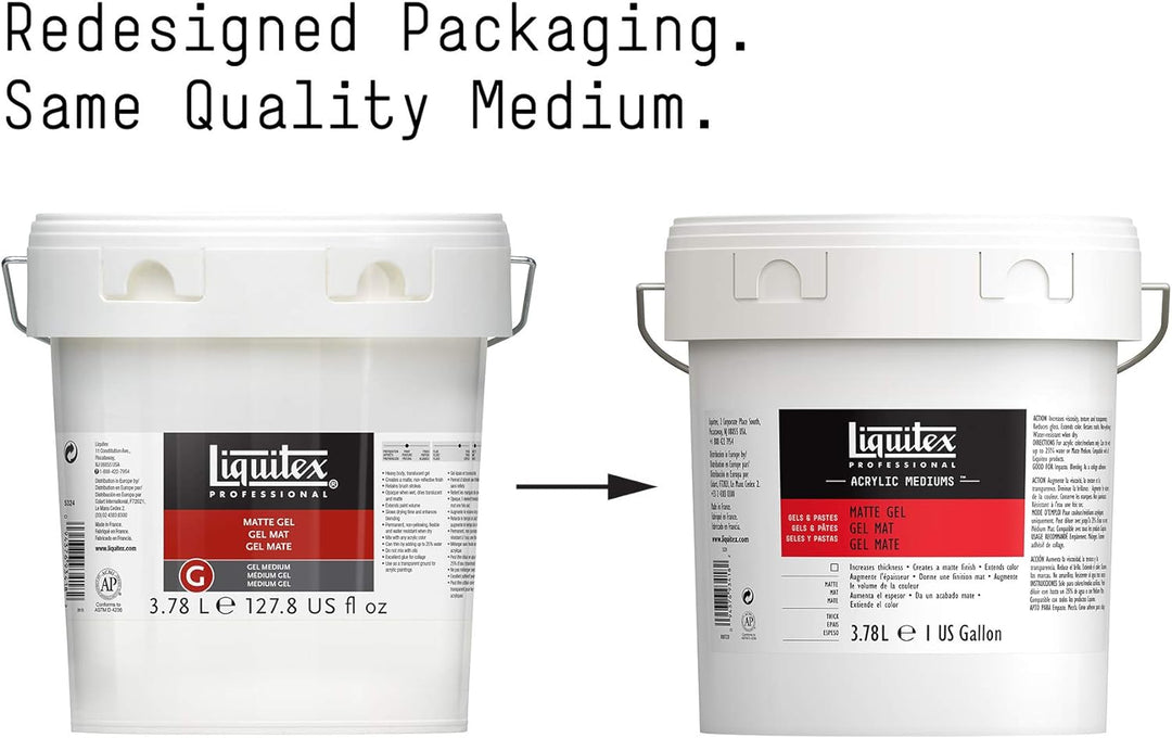 Liquitex 5324 Professional Mattes Gel Medium, entzieht Acrylfarben den Glanz, kann als Klebemittel f
