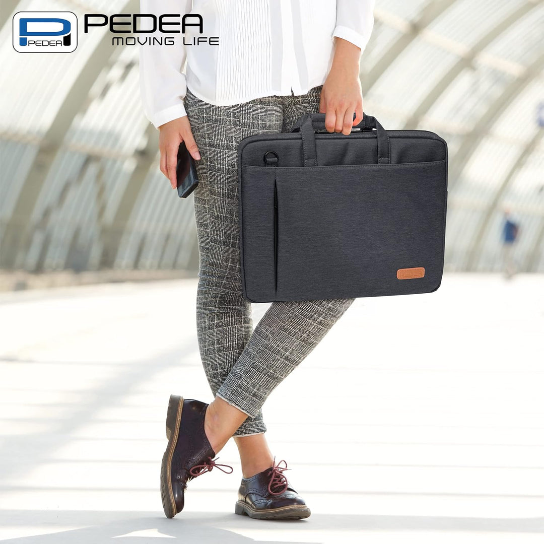 PEDEA Laptoptasche "Elegance" Notebook-Tasche bis 15,6 Zoll (39,6 cm) Umhängetasche mit Schultergurt