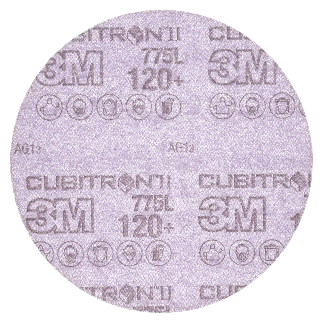 3M 86821 Cubitron II Hookit Filmscheibe 775L, 120+, ungelocht, 150 mm (50-er Pack) 150 mm (50-er Pac