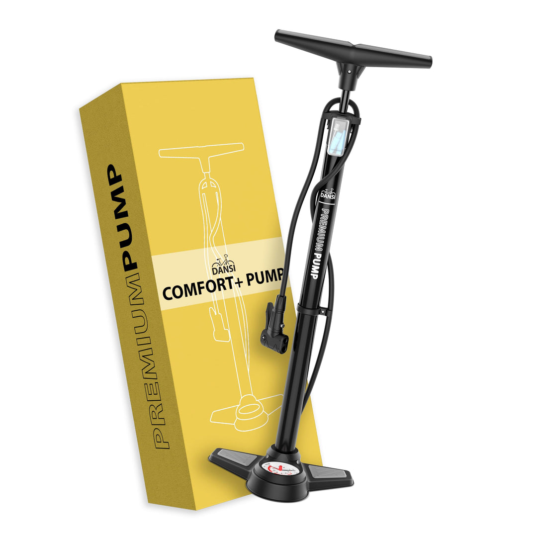 DANSI Standluftpumpe, Verschiedene Modelle, mit Adaptern, passend für alle gängigen Ventile, mit Man