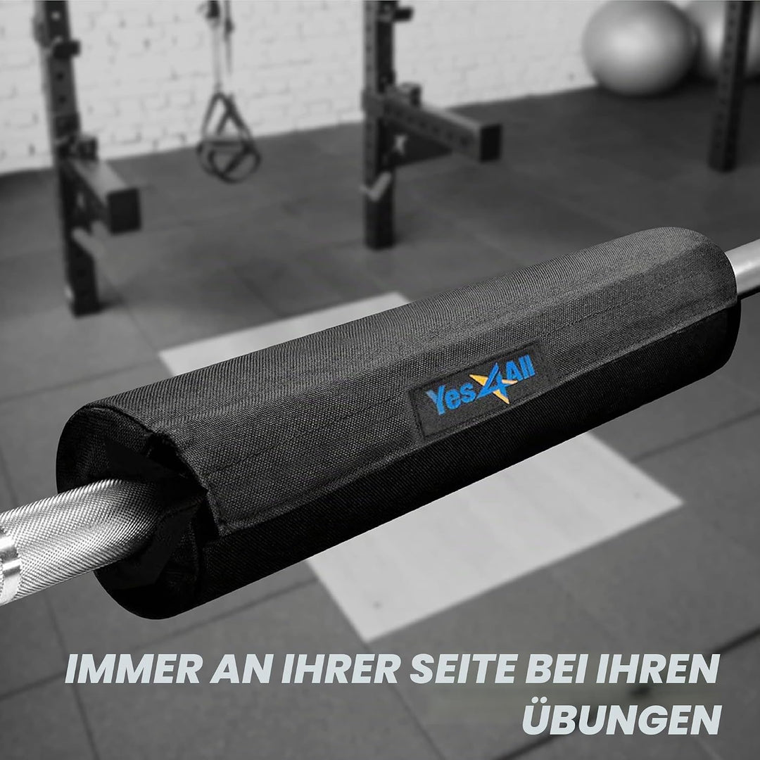 Yes4All Langhantel mit dickem Schaumstoff und Nylonpolster, Schulterpolster für Ausfallschritte, Kni