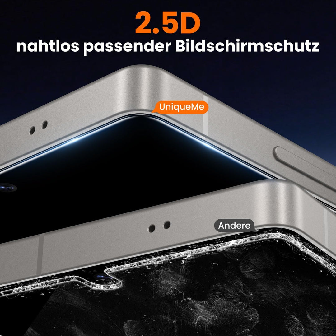 UniqueMe für Samsung Galaxy S25 Ultra für Panzerglas - [Full Screen Displayschutz] Schutzfolie für S