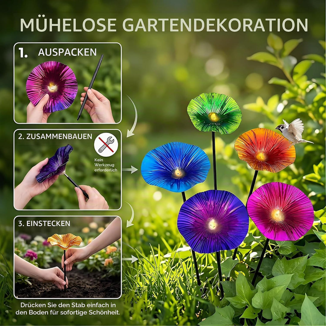 Regenfänger Gartenstecker Rost, Insektentränke Garten, Rostdeko GartendekoMetall Gartendeko für Drau