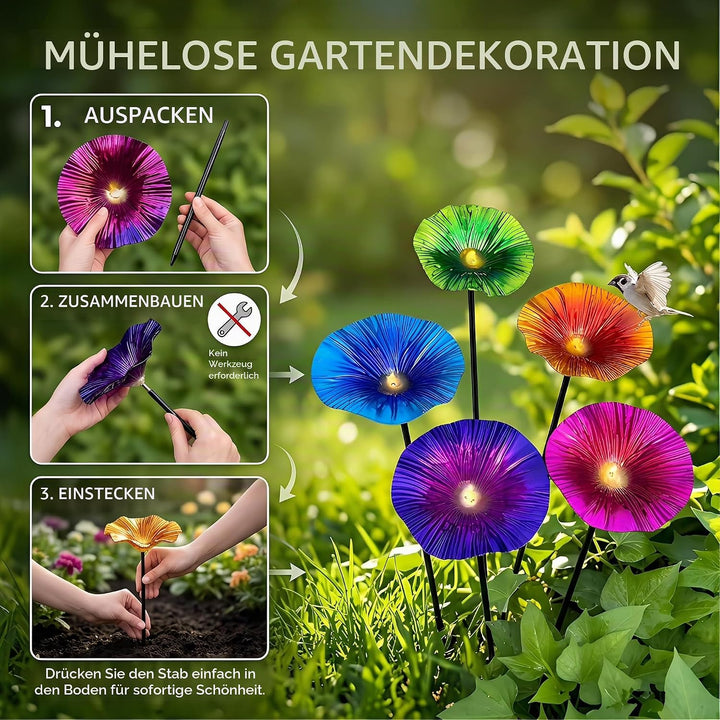 Regenfänger Gartenstecker Rost, Insektentränke Garten, Rostdeko GartendekoMetall Gartendeko für Drau
