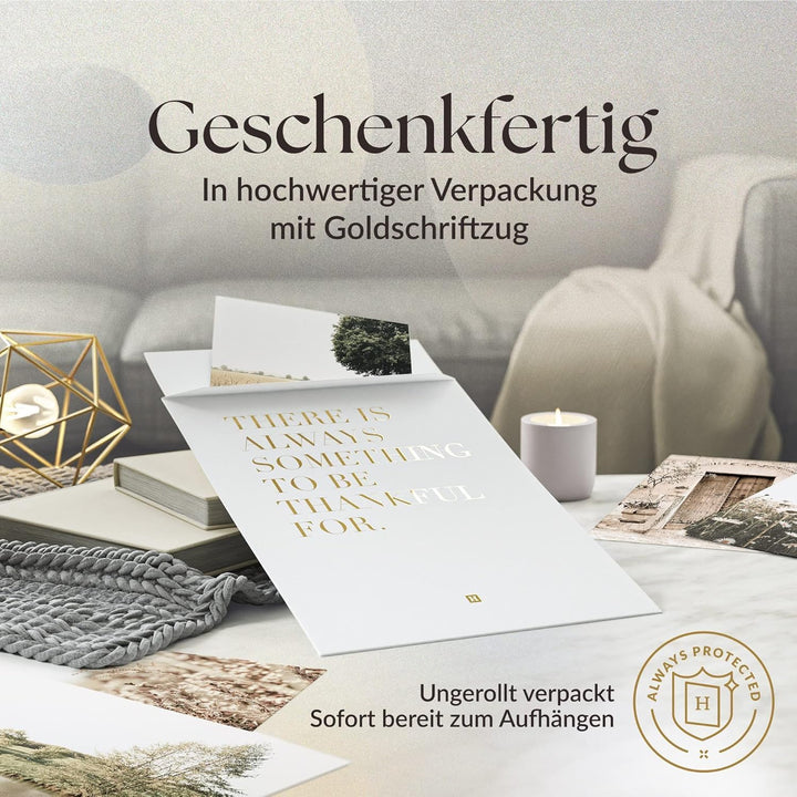 Heimlich® Premium Poster Set OHNE Bilderrahmen | 4 x DIN A3 & 4 x DIN A4 - ca. 30x42 & 21x30 | Stilv