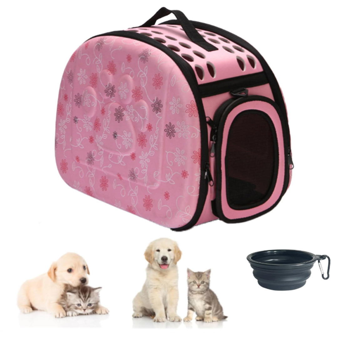 Tragetasche Katze, Atmungsaktive Hundebox Faltbar Mit Schultergurt 42X28X30cm,Hundetasche für Kleine