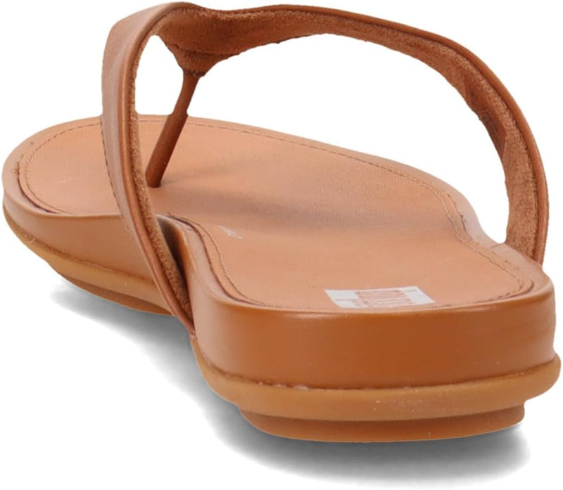 Fitflop Damen Gracie Leder Zehentrenner Flipflop 36 EU Schmal Light Tan, 36 EU Schmal Light Tan