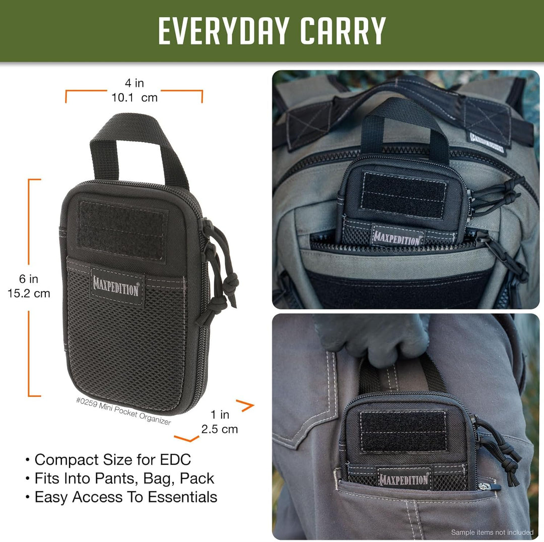 Maxpedition Mini-Taschen-Organizer Schwarz, Schwarz