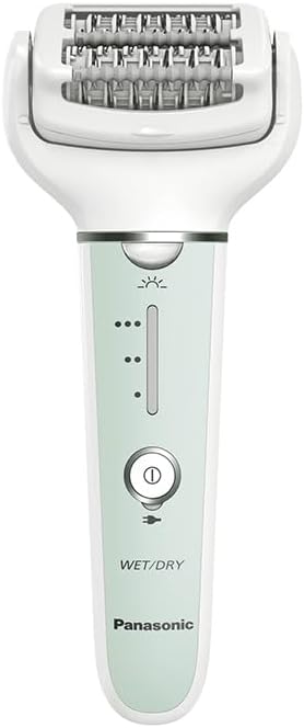 Panasonic ES-EY70-G503 Nass/Trockenepilierer, Dual Disc mit 60 Pinzetten, 90° schwenkbarer Kopf, 3 G