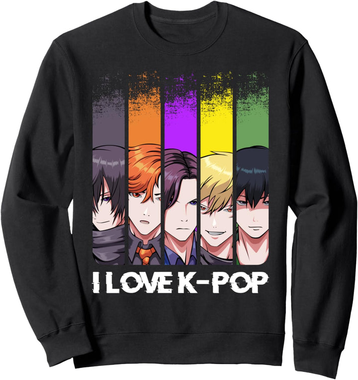 I Love K-Pop Koreanische Boyband Idol Musik Pop Serie Sweatshirt