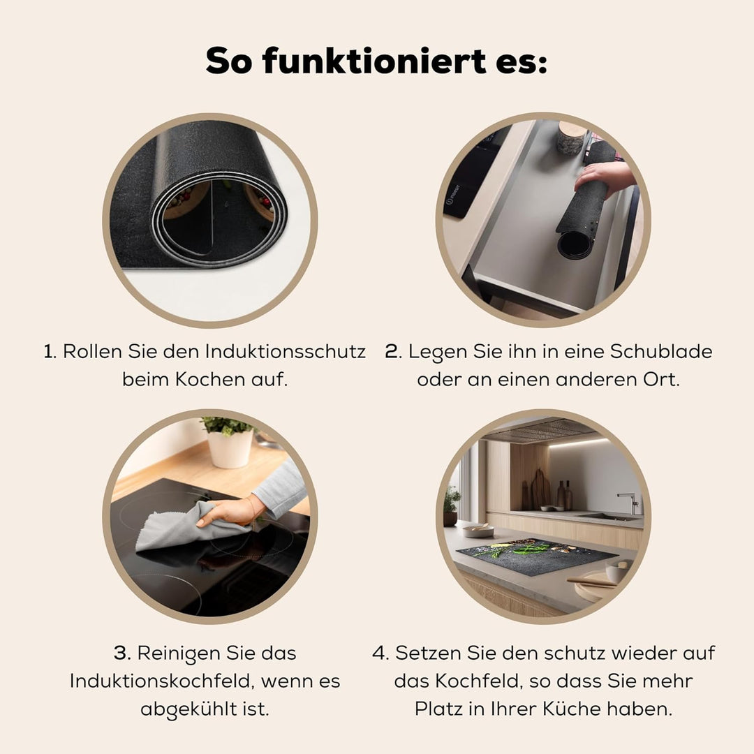 KitchenYeah© Herdabdeckplatte Einteilig Ceranfeld Abdeckplatte für Induktionsschutz Ceranfeldabdecku
