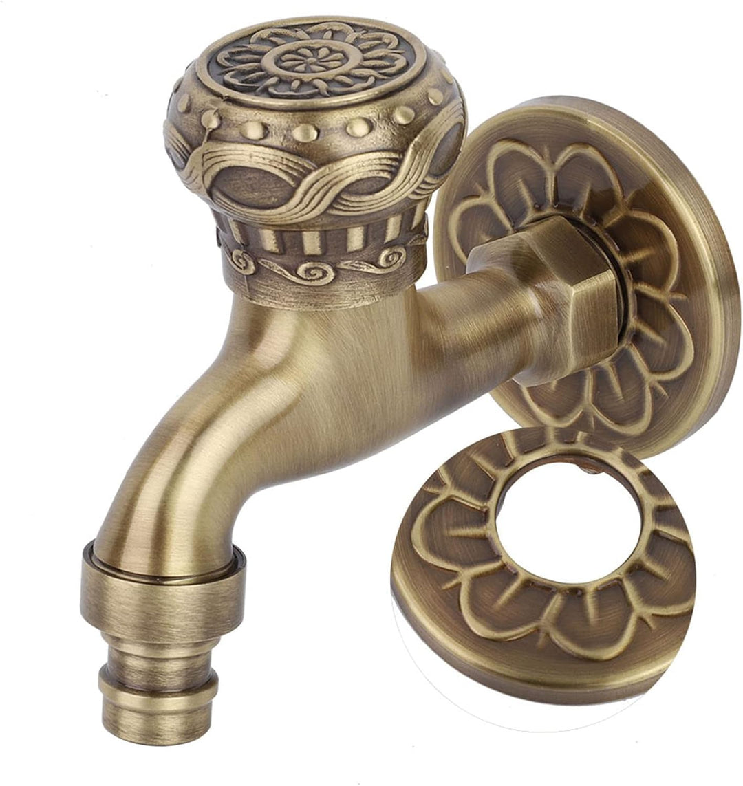 Vintage Wasserhahn Einzelner Kalter Wasserhahn Antik Drache Legierung Wasserhahn 1/2 Waschtischarmat