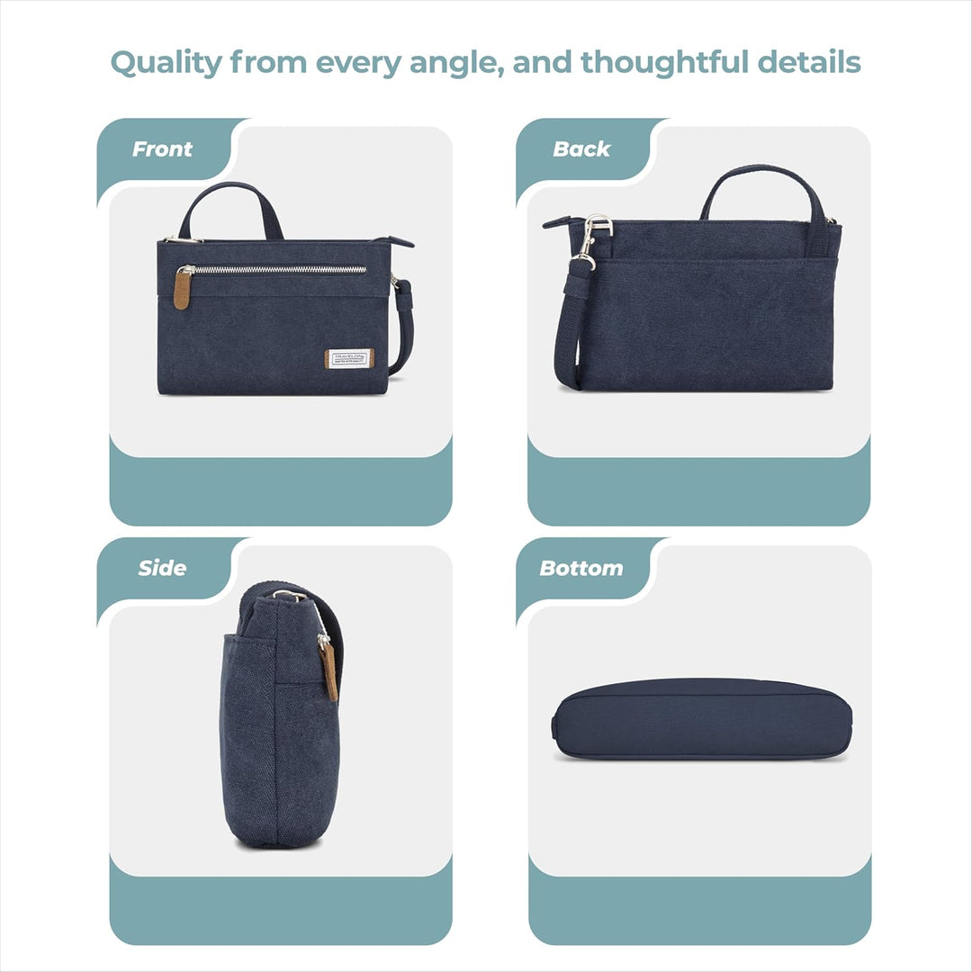 Travelon Damen Anti-Theft Heritage Small Crossbody Umhängetasche Indigo, Indigo/Mandala-traum