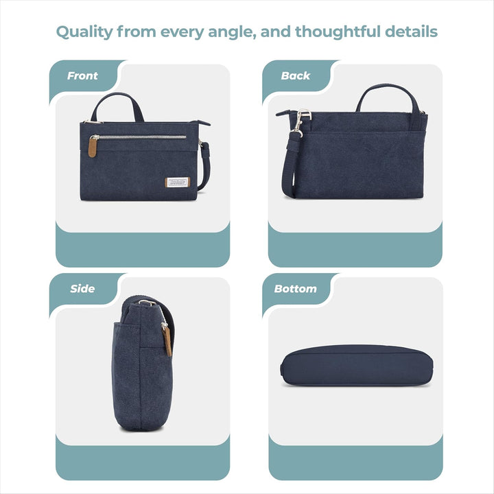 Travelon Damen Anti-Theft Heritage Small Crossbody Umhängetasche Indigo, Indigo/Mandala-traum