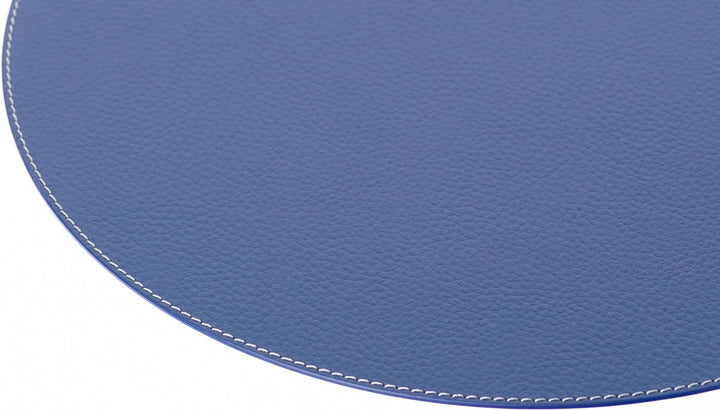 Nikalaz Oval Platzsets aus Recyceltem Leder, 4 Stück Tischsets, Tisch-Matten, Platzdeckchen 45.7 x 3