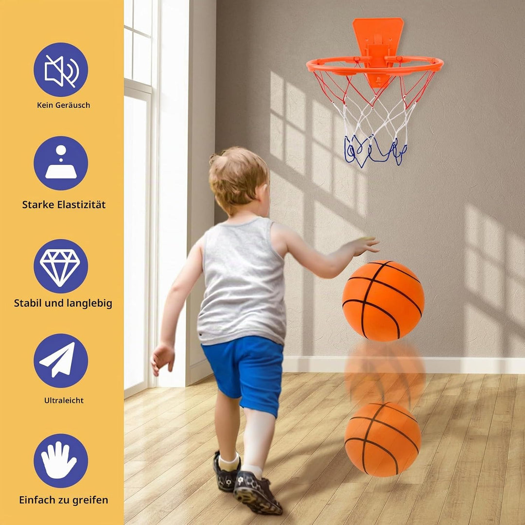 Lautloser Basketball, Silent Basketball Grösse 3 (18cm), Ball aus Schaumstoff mit hoher Dichte, Scha