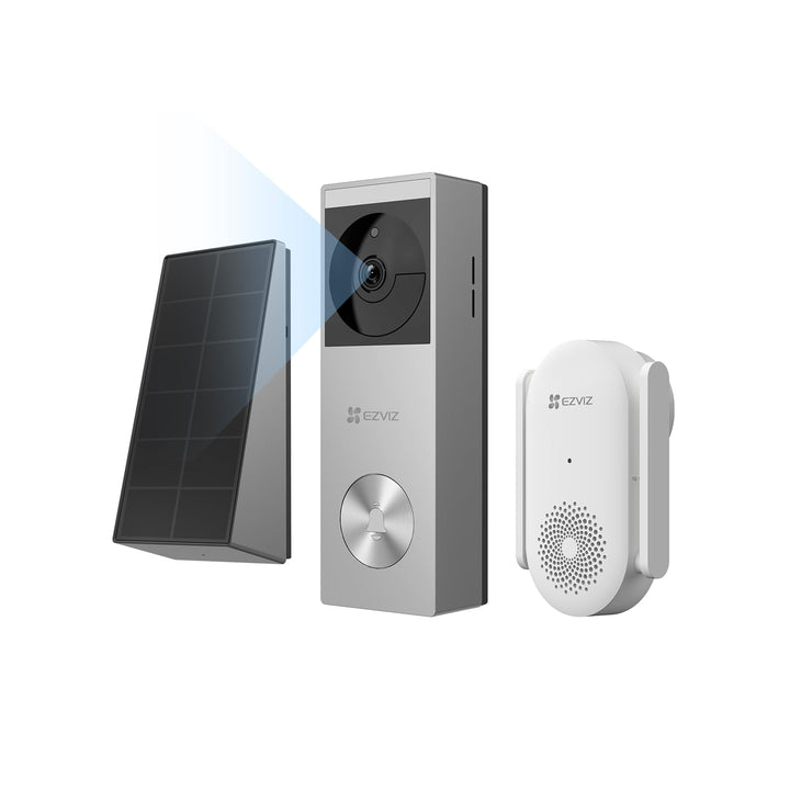 EZVIZ CP3 Pro Akku Video-Türklingel mit Chime CH1, Kabellose Klingel mit Kamera, Personenerkennung,