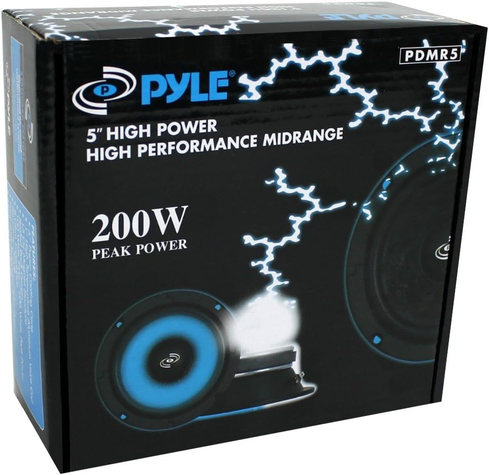 Pyle 1 MIDRANGE PDMR5 Lautsprecher mid bass 13,00 cm 130 mm 5" Durchmesser 100 watt rms und 200 watt