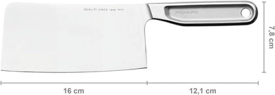 Fiskars All Steel Couperet 18cm, Silber Hackmesser, Hackmesser
