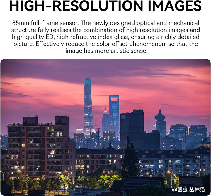 7artisans 85mm T2.0 grosse Blende Vollformat Cine-Objektiv kompatibel für Sony E-Mount, manueller Fo
