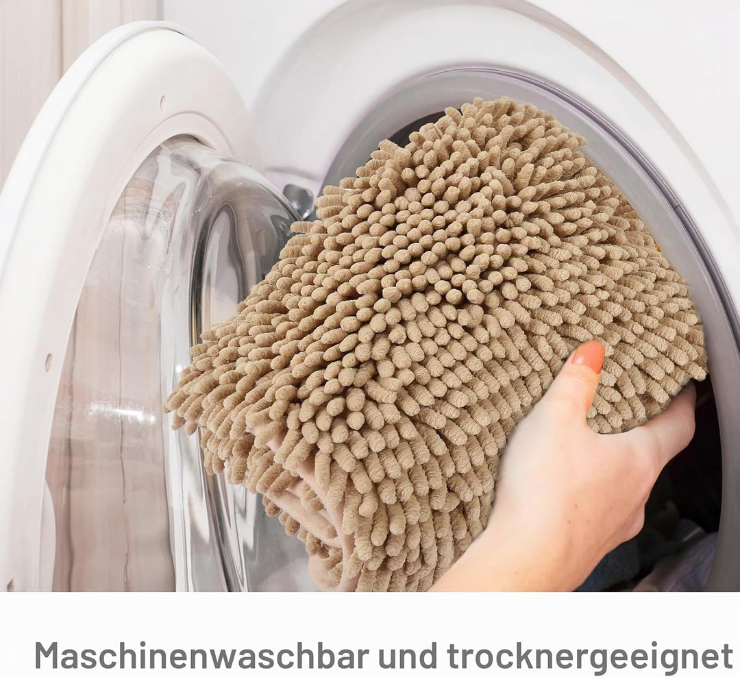 FCSDETAIL rutschfeste, Hochflor Badteppiche 60 x 90 cm, Maschinenwaschbare Badematte, Badvorleger mi