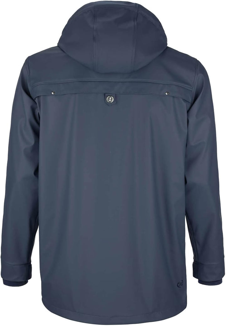 Dry Fashion Herren PU-Parka Lübeck - Regenjacke Herren Wasserdicht Winddicht Reissverschluss Outdoor