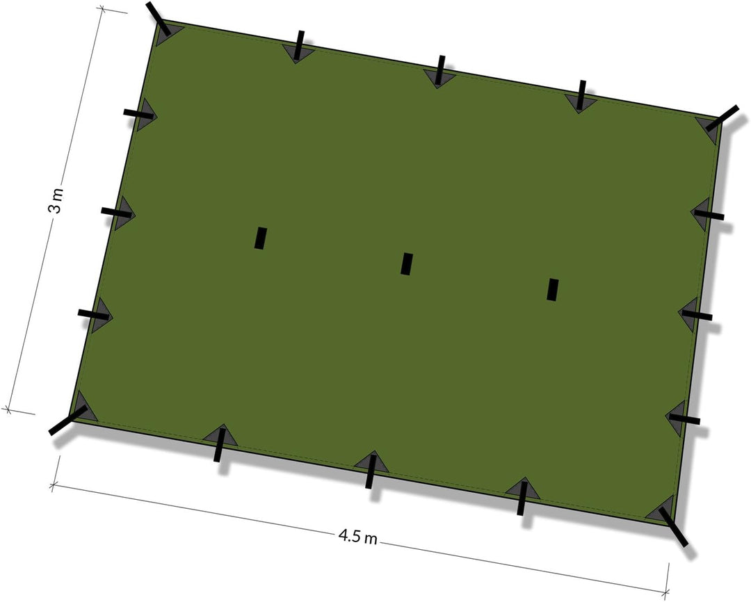 DD Tarp XL - Regendach Zelt Plane olivgrün