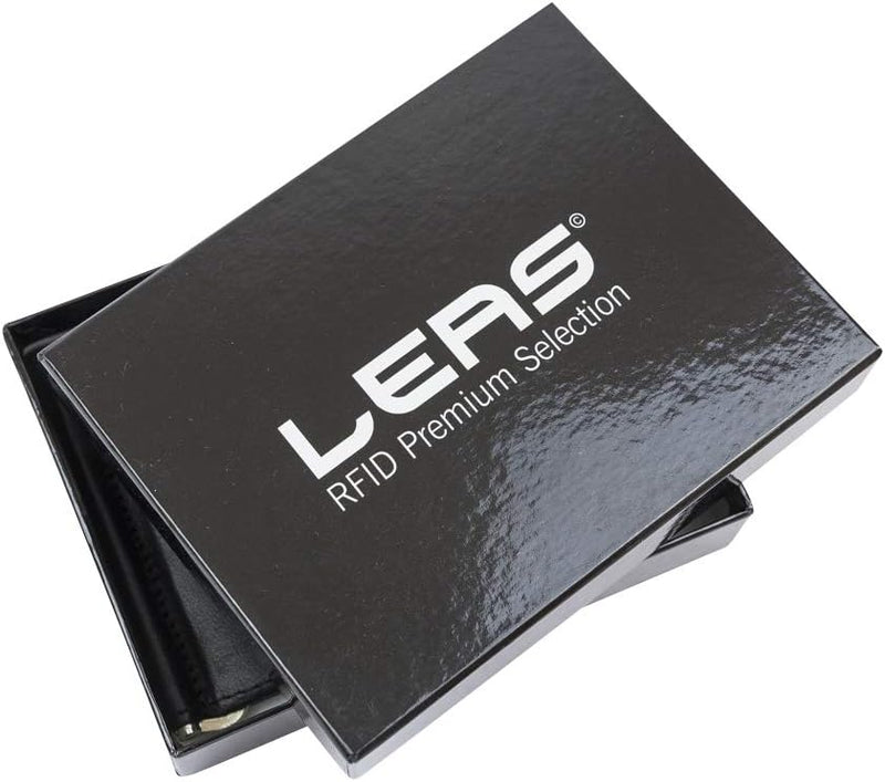 LEAS RFID Dollar Clip Geldscheinklammer flach Geldklammer dünn Money Clip Echt-Leder, Portmonee mit