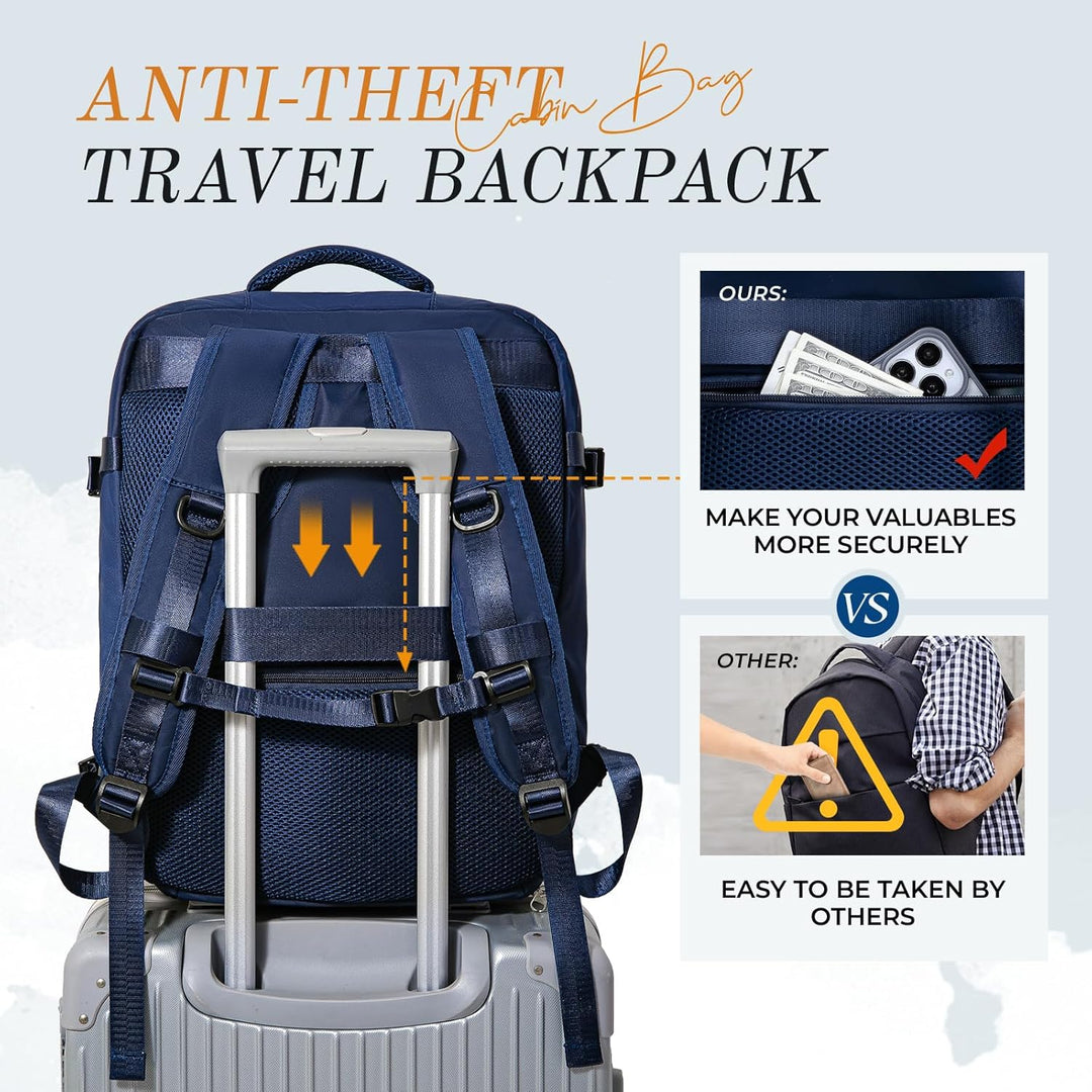 Bagage Cabine 45x36x20 pour Easyjet Sac à Dos Voyage Cabine Avion Femme 32L Bagage à Main sous le Si