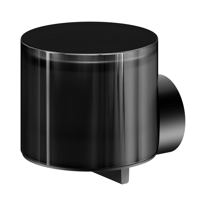 KEUCO Reva Seifenspender mit Stülpglas, 140 ml, Metall schwarz matt, Schwarz