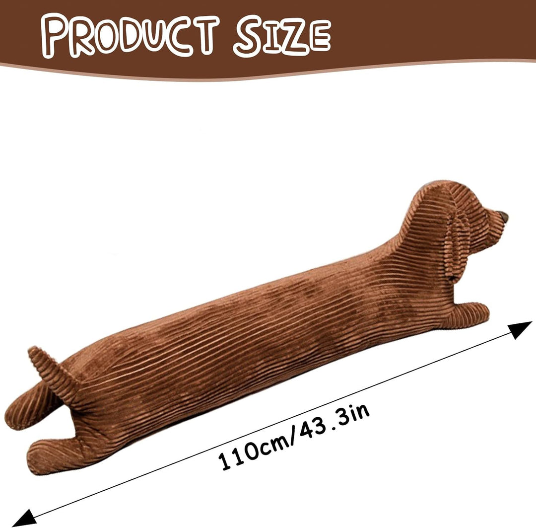 Mislaxy Tierkissen Langes 110cm, Plüsch-Hundekissen Weich Plüschkissen, Seitenschläferkissen Soft Ge