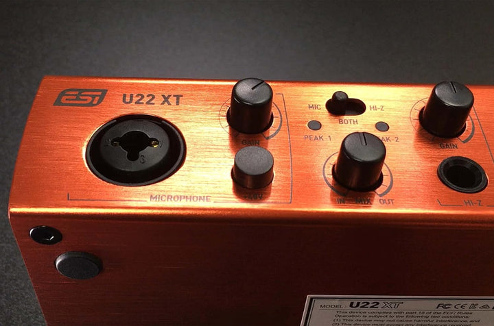 ESI U22 XT | Professionelles 24-bit USB-Audiointerface, U22 XT