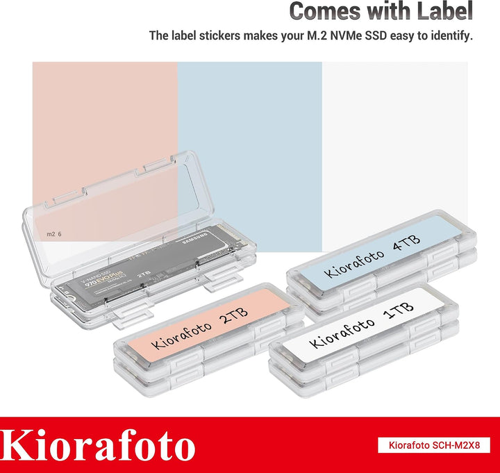 8er-Pack durchsichtige Kunststoff-Schutzhüllen für M.2-SSDs (M.2 2280, 2260, 2242, 2230), einzelne a