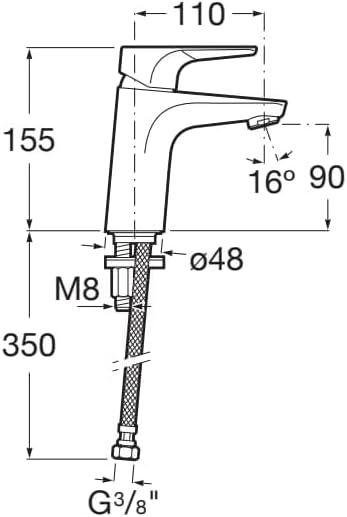 ATLAS MEZ LAV LISO C/CS Einhebelmischer, Einhebelmischer