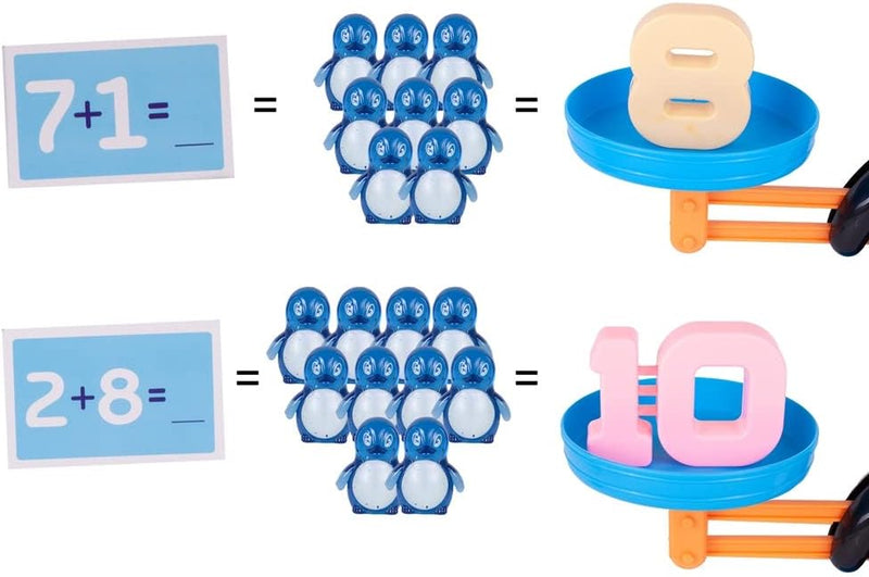 MalPlay Pinguin Spiel Wiegen Lernen | Zählende Waage | Pinguine und Ziffern zum Wiegen | Zählen Lern