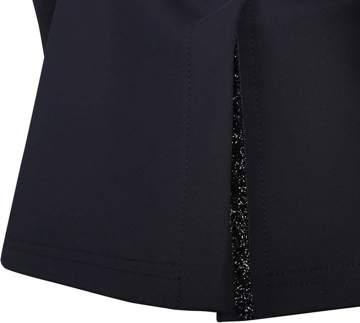 QHP Damen Turniersakko Turnierjacket Juliet Stretchgewebe Glitzerband 44 Schwarz, 44 Schwarz