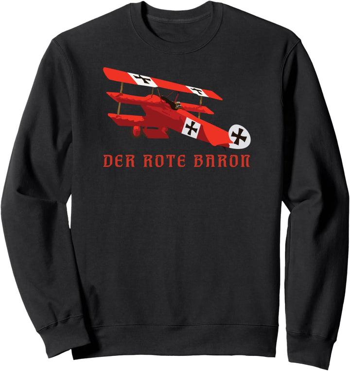 Red Baron Fokker DR1 Dreidecker-Kampfflugzeug aus dem Ersten Sweatshirt