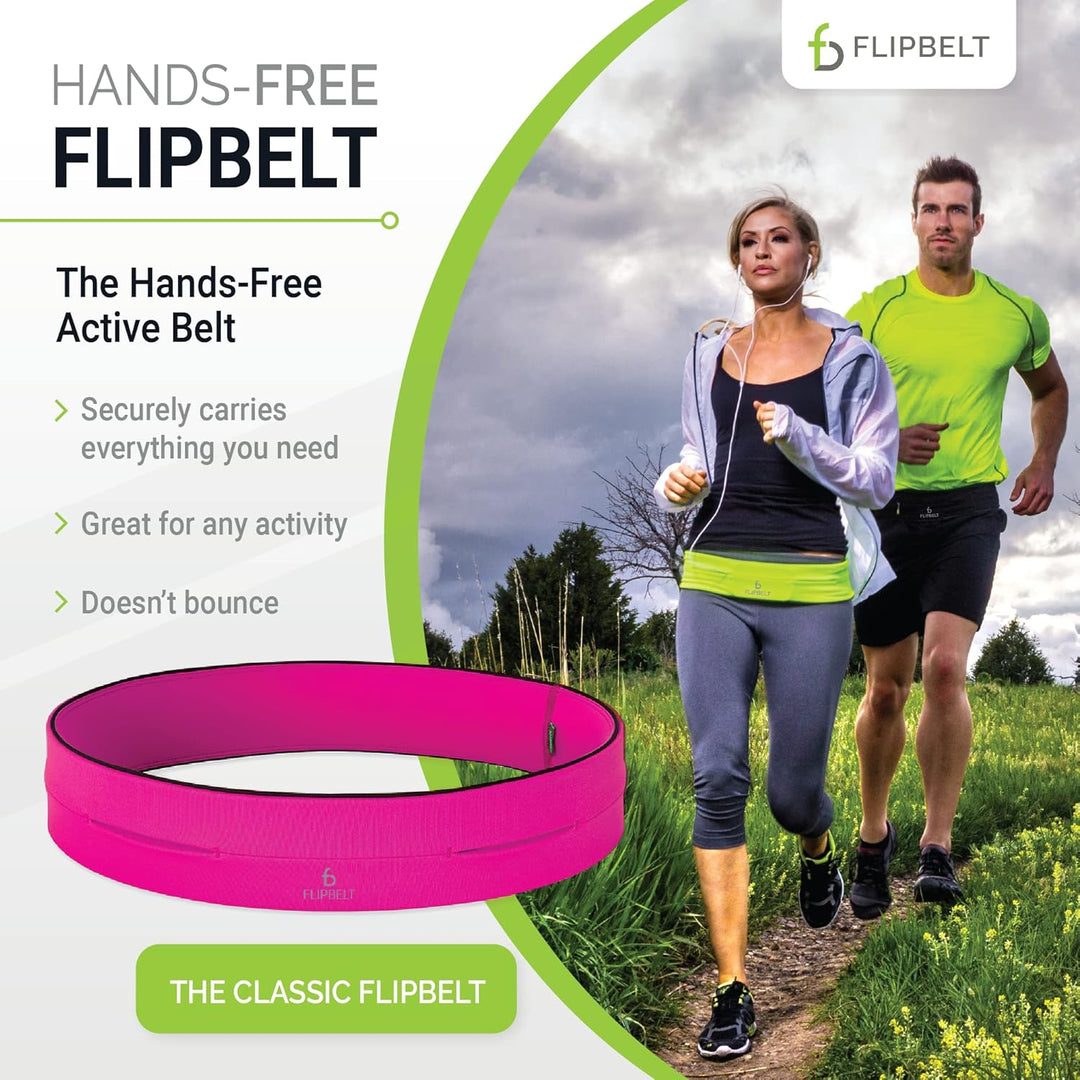 FlipBelt Classic - Gürtel mit Mehreren Taschen, Unisex XL Hot Pink, XL Hot Pink