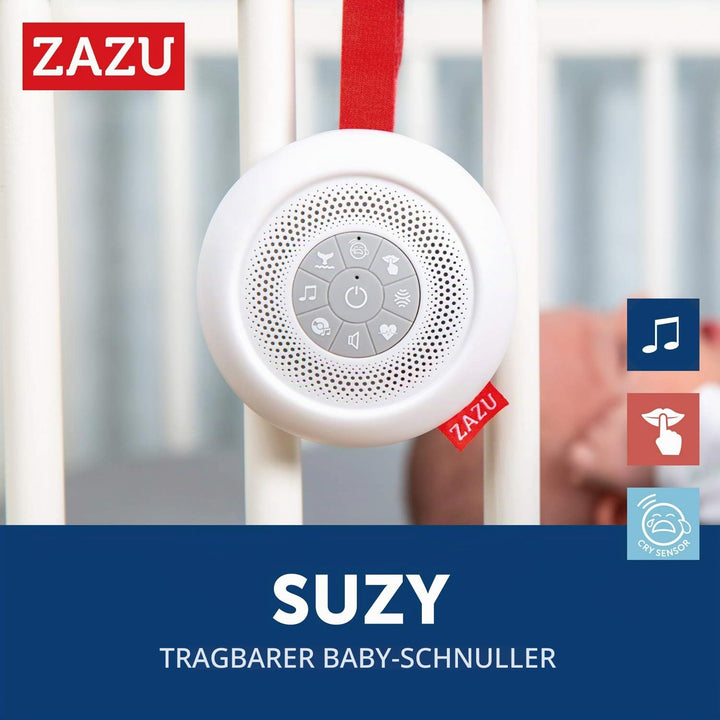 ZAZU Suzy The Baby Soother – Schlafhilfe für Kleinkinder &amp; Baby-Schnuller | 7 beruhigende Melodien i