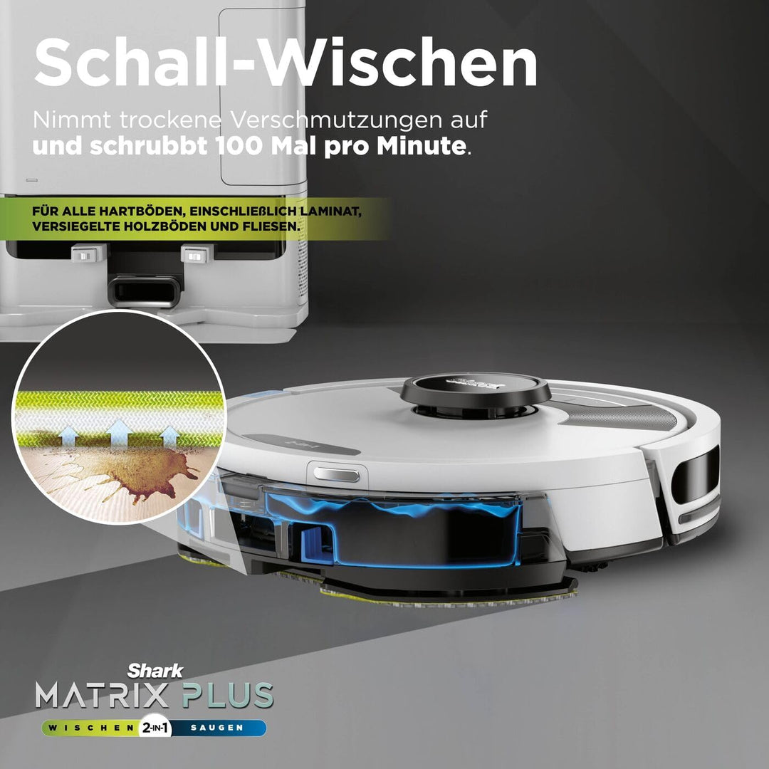 Shark Matrix Plus 2-in-1 selbstentleerter Wisch- & Saugroboter mit LiDAR Home Mapping & Kantenreinig