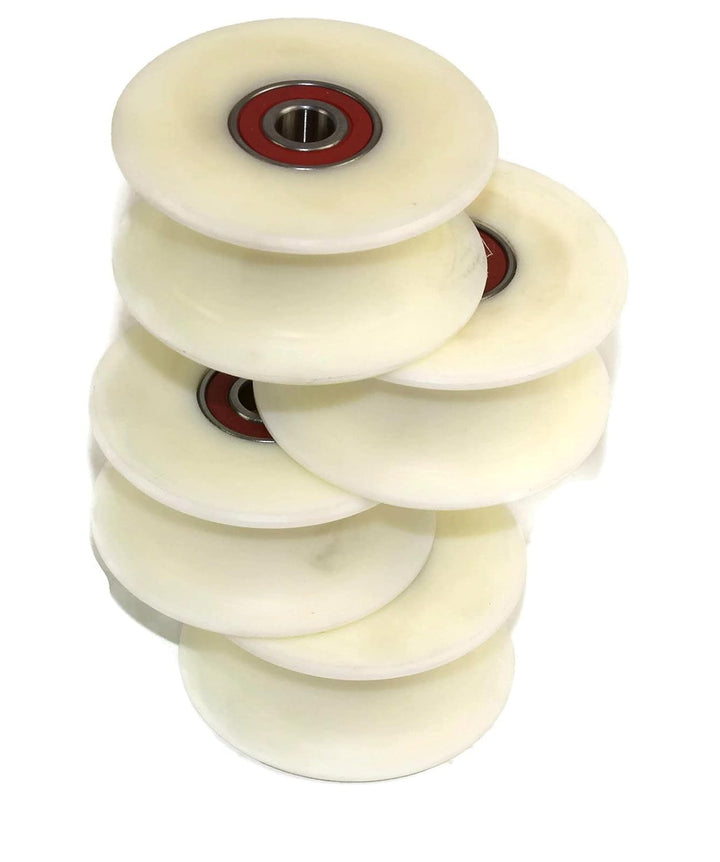 (80-34-12) 4 Stück x 80mm Durchmesser gefräste Nylon-Riemenscheibe verschiedene Rillengrössen Made i