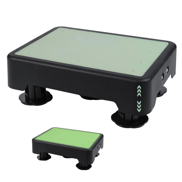 rutschfest Halbstufe, 3-Stufig Höhenverstellbarer Trittstufe mit Nachleuchtende, Tragbare Tritthocke