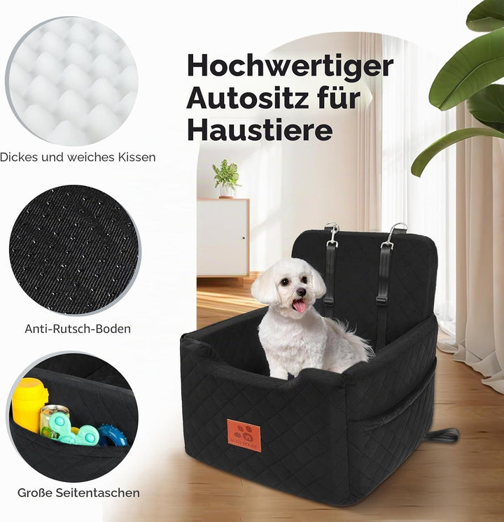 Autositz Hunde für kleine/mittlere Hunde unter 15 Kgs,Hunde Autositz,Abnehmbarer und waschbarer Haus