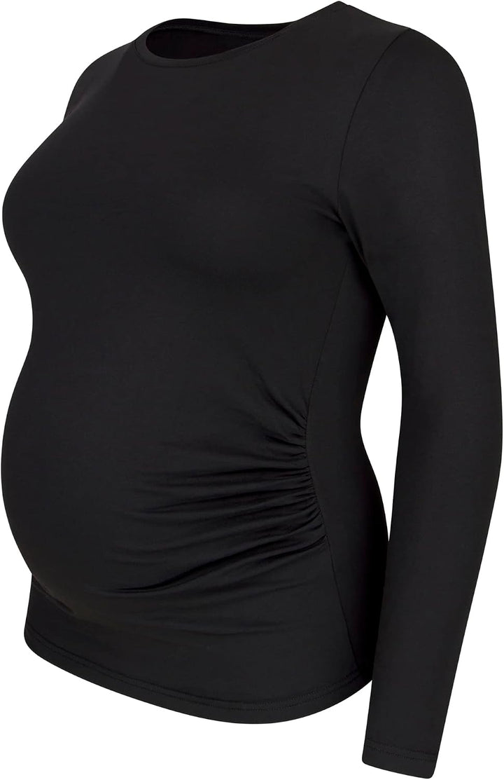 M.M.C. Umstandsshirt 3er Set unifarben Umstandsmode Schwangerschaft Schwangerschaftsshirt, Langarm