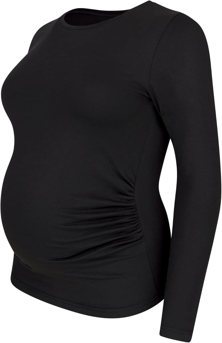 M.M.C. Umstandsshirt 3er Set unifarben Umstandsmode Schwangerschaft Schwangerschaftsshirt, Langarm X