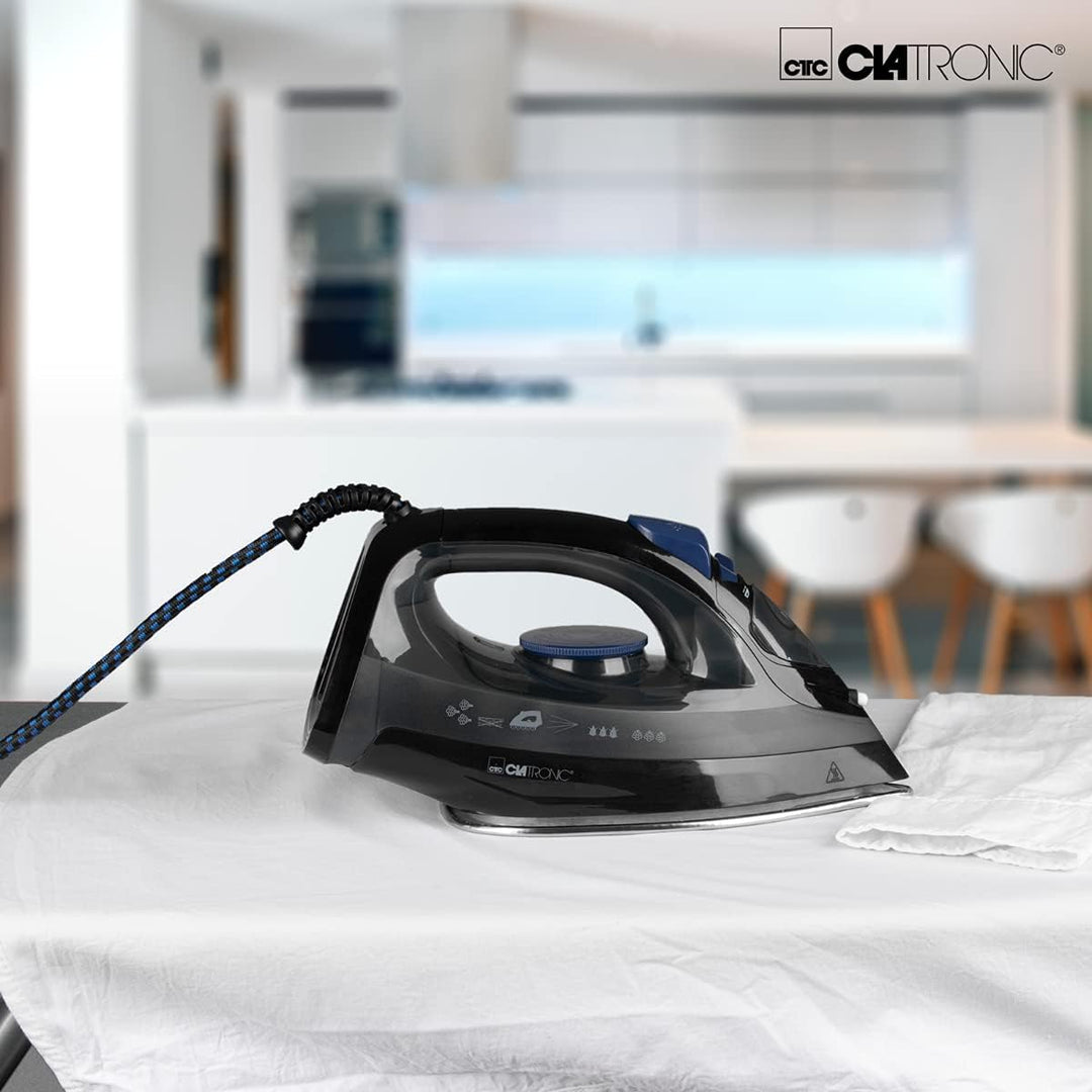 Clatronic® Dampfbügeleisen | 7 Funktionen | 150 ml Wassertank | 1800 Watt | Bügeleisen | Selbstreini