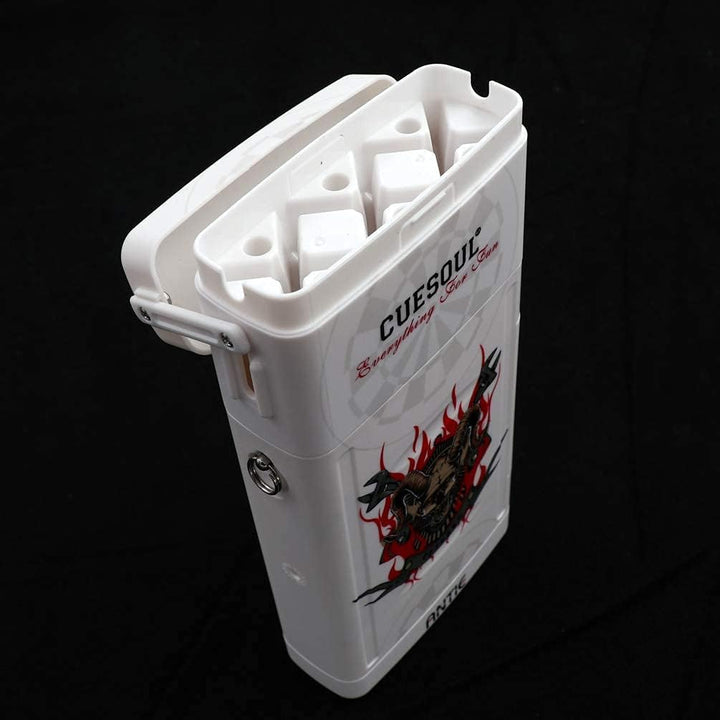 CUESOUL ANTIE Hard Dart Case für 6 Steel Tip Darts/Soft Tip Darts and Extra Dart Tips, Shafts and Fl