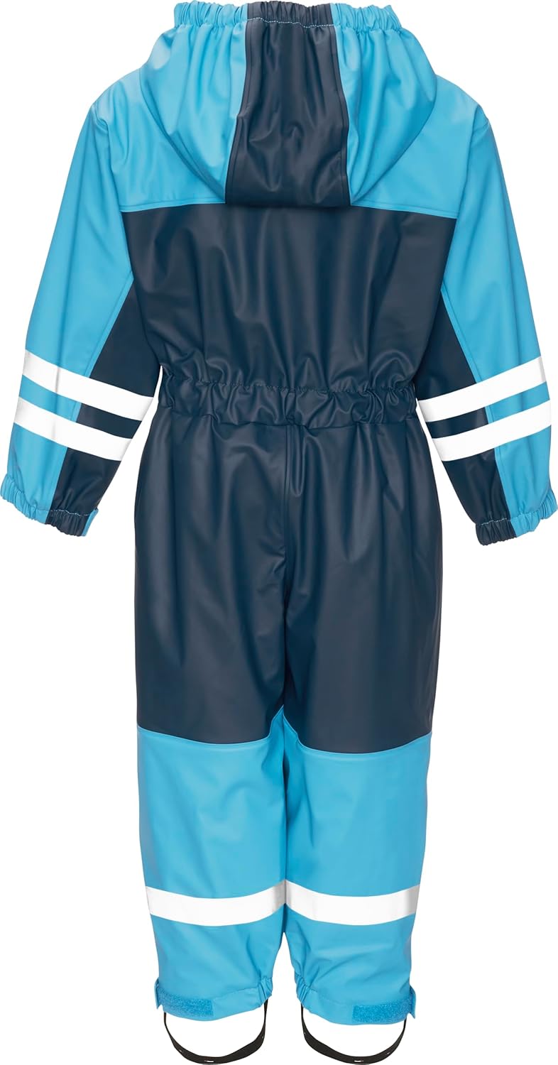Playshoes Unisex Kinder Regen-Anzug mit Fleece-Futter Warmer Wasserdichter Matschanzug Regenbekleidu
